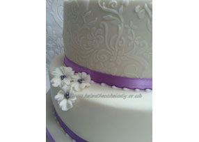 Wedding Cake with Grooms Cake