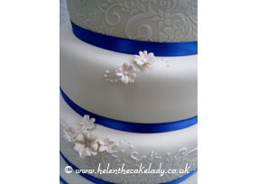 Royal Blue and Ivory